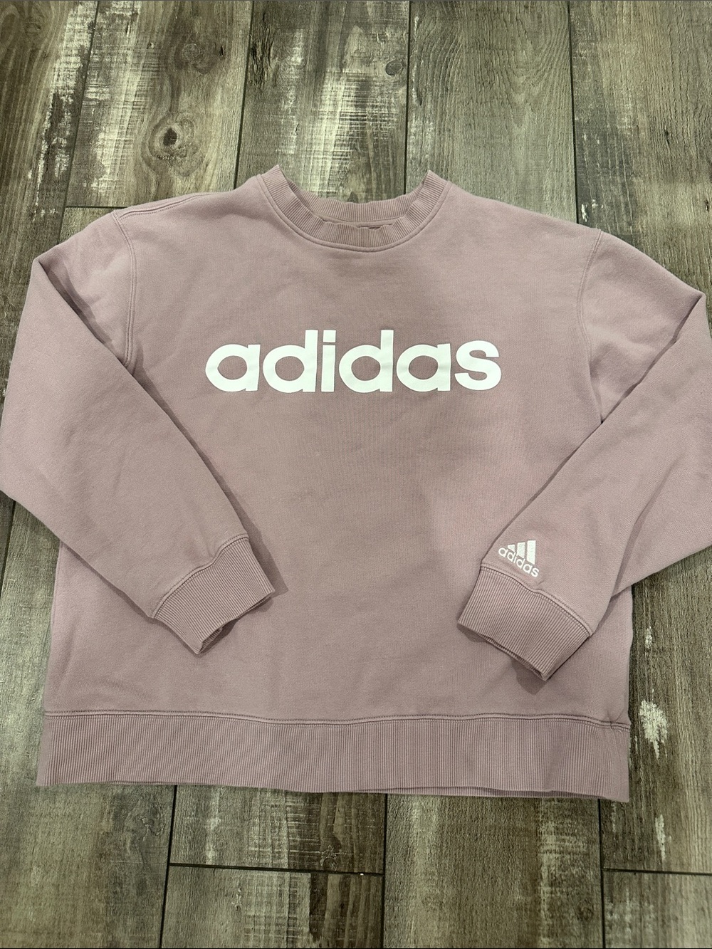 adidas Mauve Crewneck Sweatshirt with White Logo